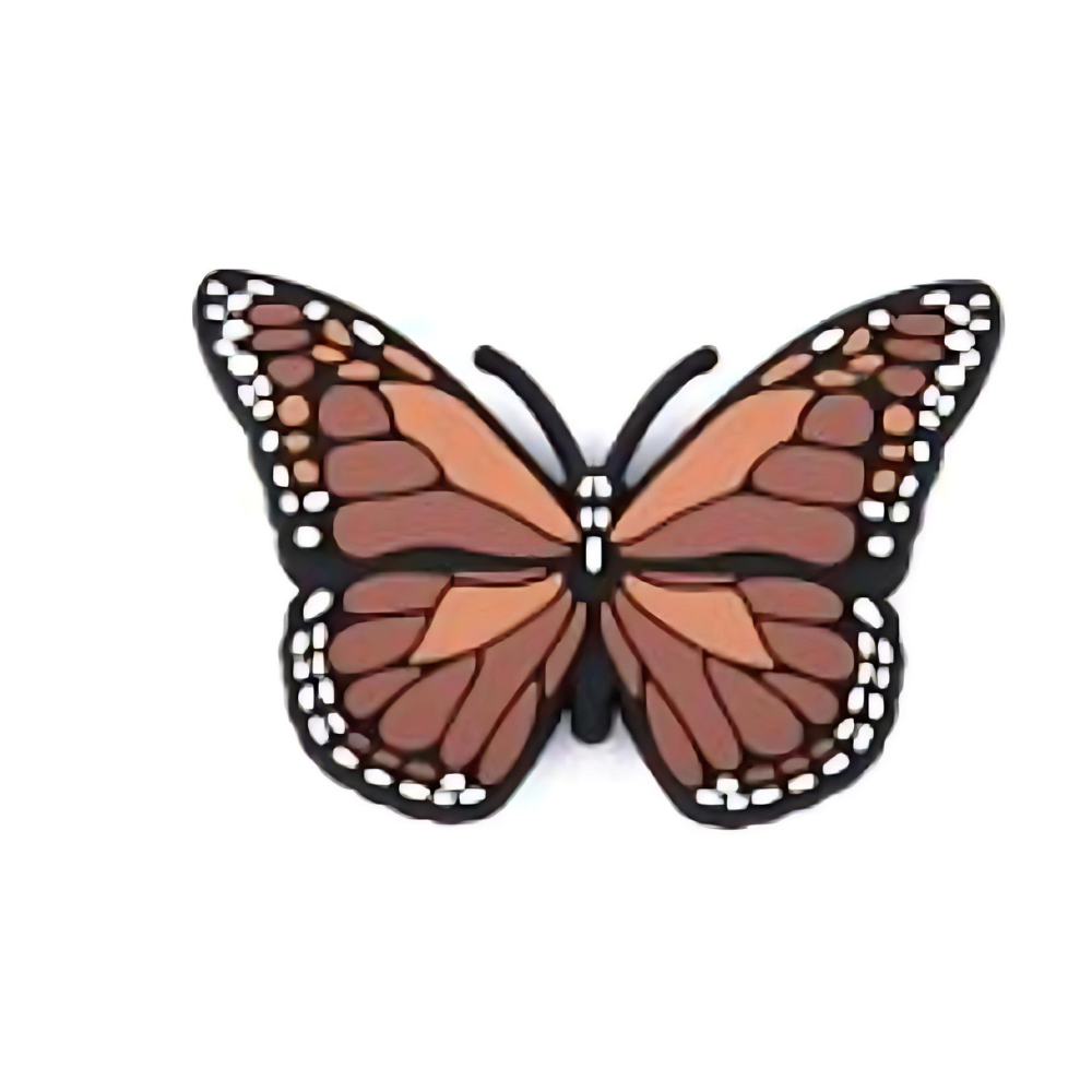 Brown Butterfly Shoe Charm