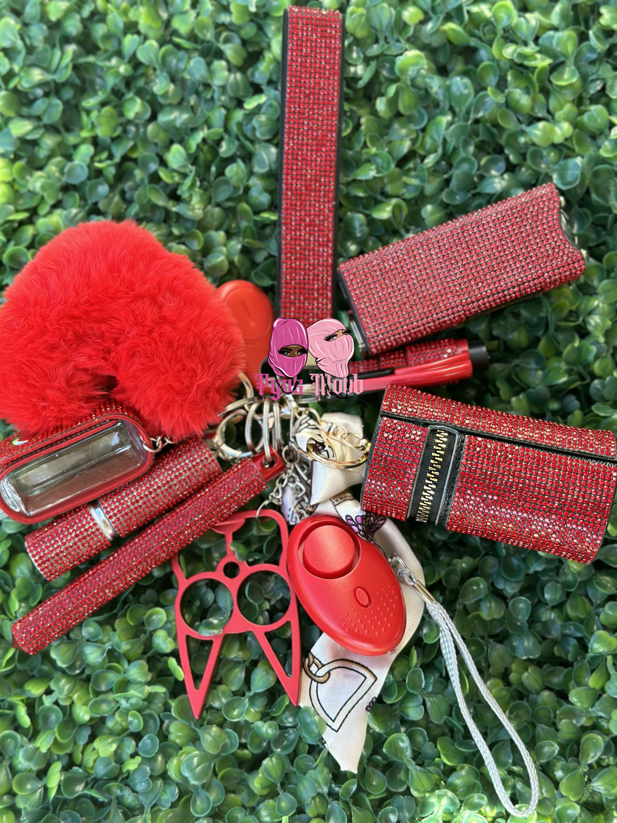 Bling Red Self Defense Keychain